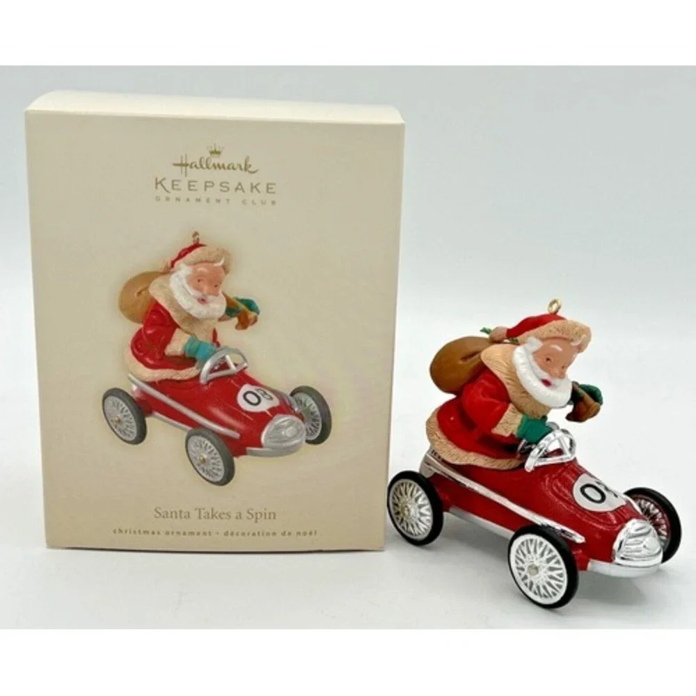 2008 Hallmark Santa Takes a Spin Christmas Ornament SKU U213‎